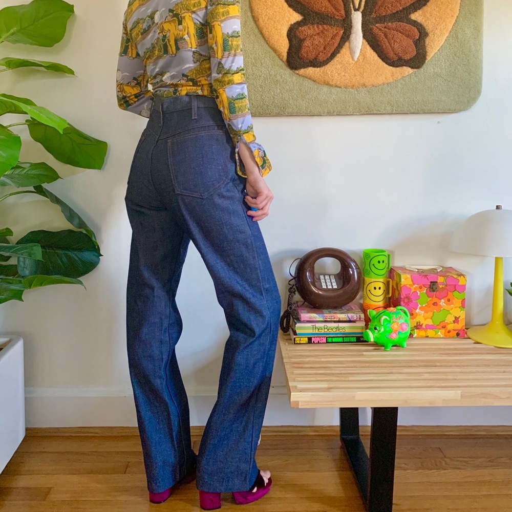 Deadstock 70s crisp bootcut flares unisex 32x32 - Picture 3 of 5